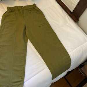 Madewell Linen blend pull on high rise pant Sz: M